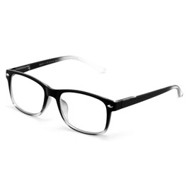 V.W.E. Rectangular Lightweight Reading Glasses - Anti-Reflective Coating - Spring Hinge Reader AR (Black, 2.25)