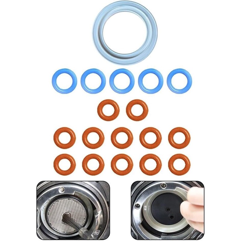 18Pack Set Kit, 1Pc 58mm Dual Boiler Group Head Gasket