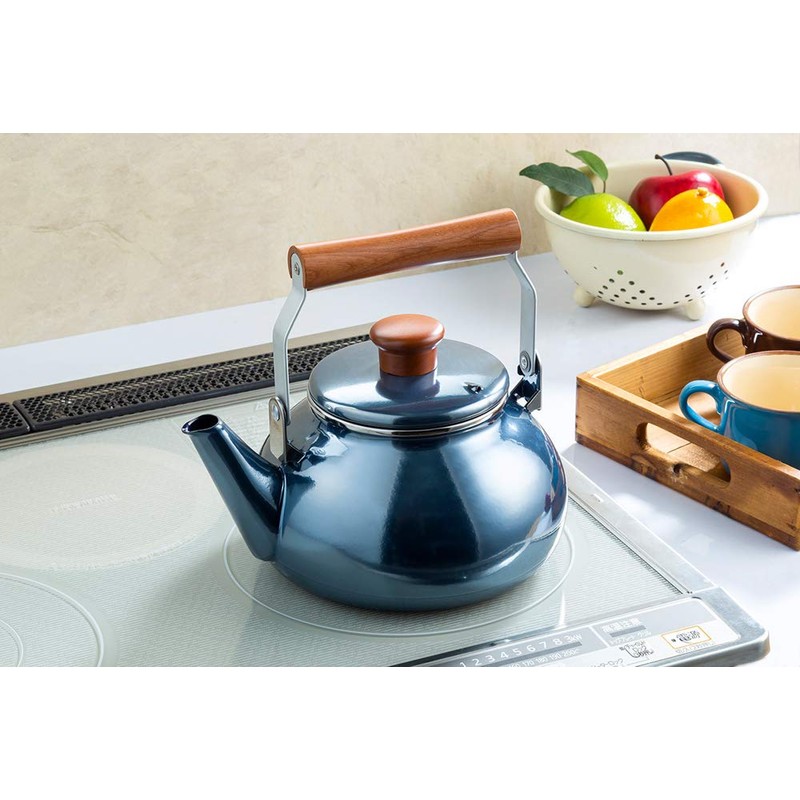 Takagi Metal Kettle ONB-2.3 KT Induction Compatible, Enamel, 0.7 gal