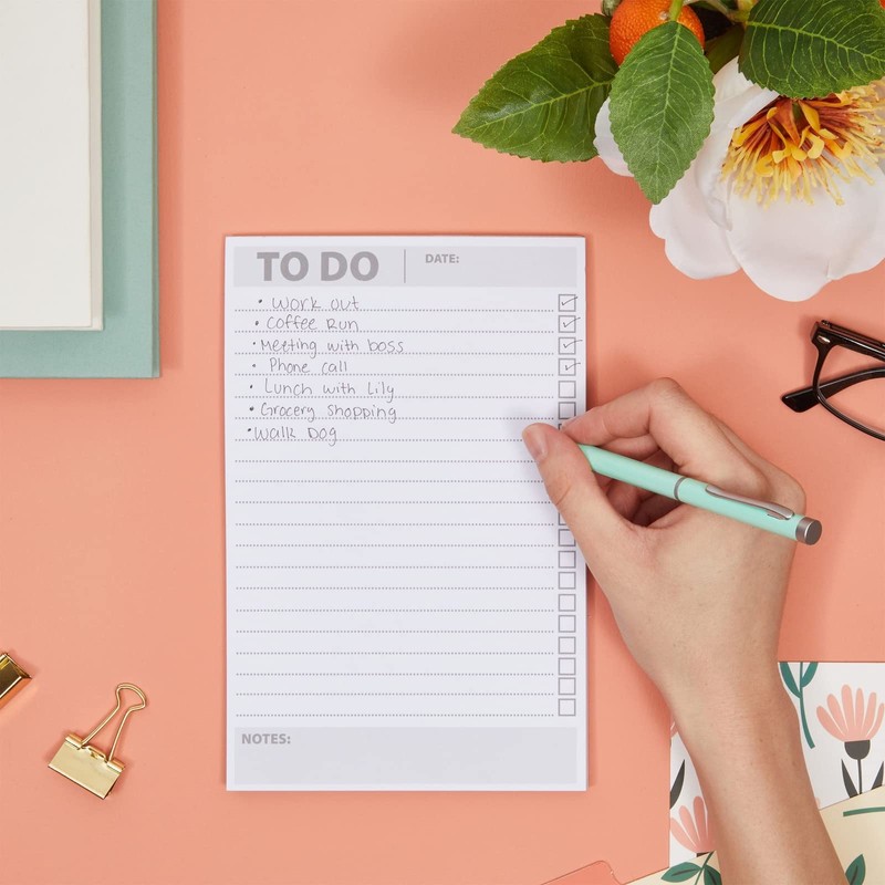 6 Pack To Do List Notepads, Daily Reminder Checklist (8.5