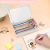 Pencil Box for Office Supplies Storage Organizer Box,Double Layer Large