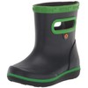 BOGS Kids' Skipper Ii Rain Boot Solid, Navy/Green, 9 US