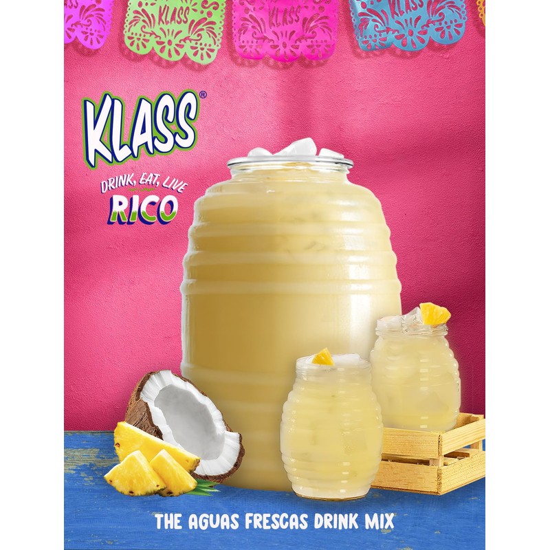 Klass Aguas Frescas |Pina Colada Drink Mix| Flavor From Natural