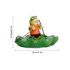 Simulation Resin Floating Lotus Leaf Frogs Ornament Fish Pond Fountain