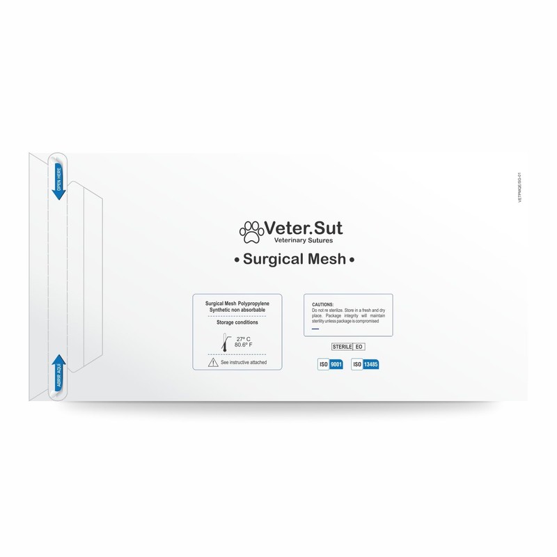 VeterSut Veterinary Surgical Mesh Polypropylene Synthetic Non-Absorbable Mesh Size 12”