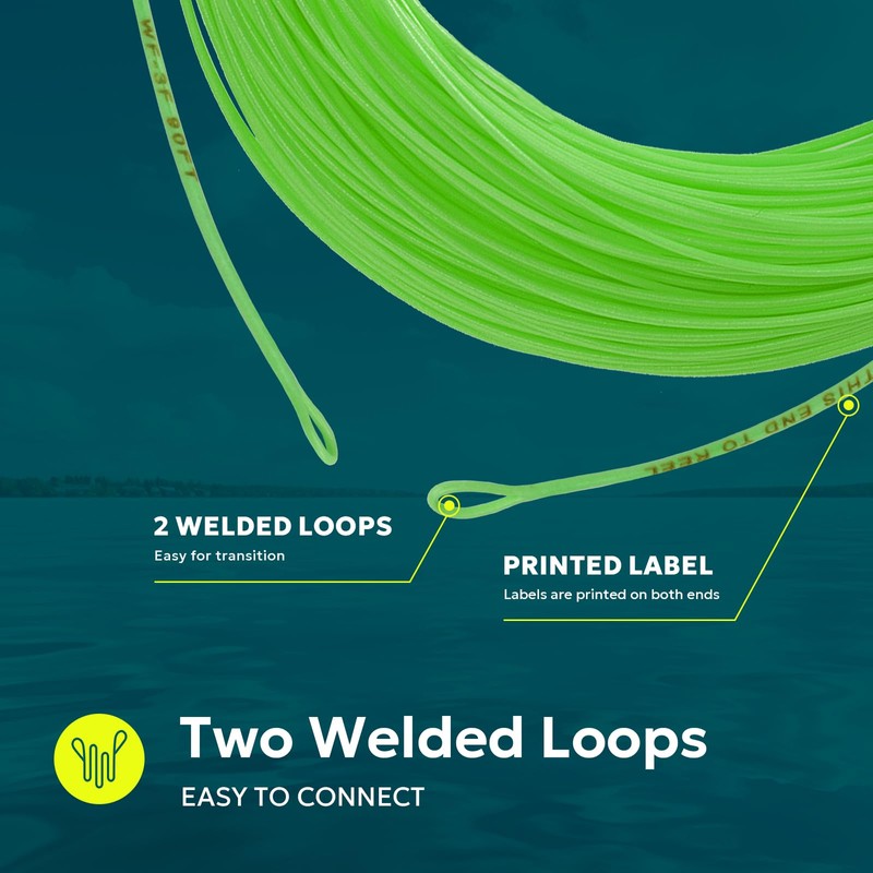 SF Fly Fishing Floating Line with Welded Loop Weight Forward