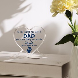 TheGiffter Dad Birthday Gifts, Heart-Shaped Acrylic Home Decoration Funny Daddy Presents, Best Dad Presents from Daughter, Son, Wife on Father's Day, Birthday, Christmas