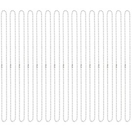 Shapenty 2.4mm Metal Bead Ball Chains Connector Clasp for Key Chain Price Dog Tags Label DIY Craft Necklace Pendant Jewelry Finding Making, 15PCS (Silver, 50cm)