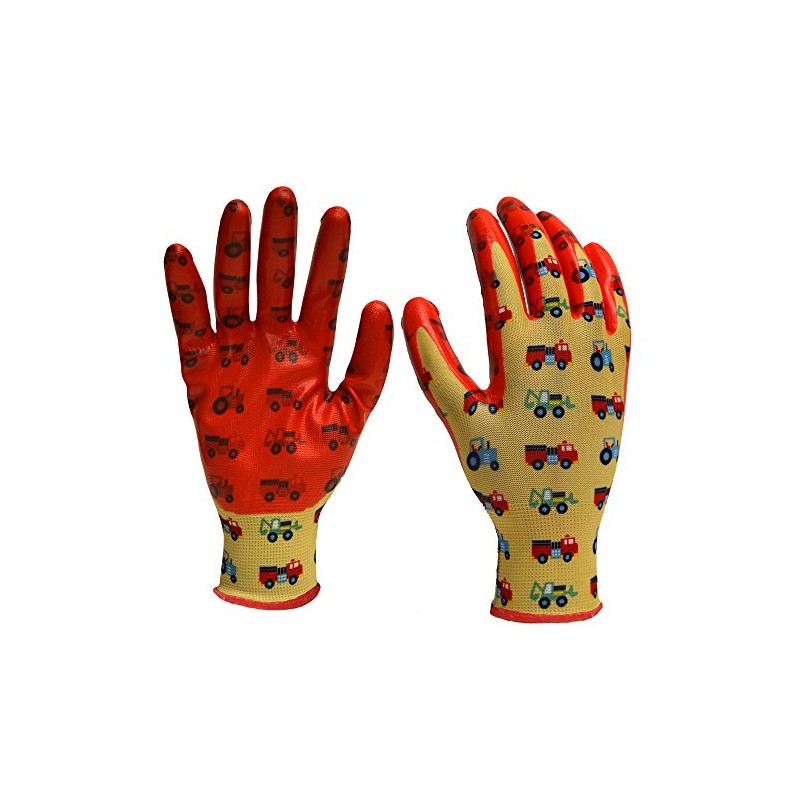 Digz Youth Stretch Garden and Yardwork Gloves with Nitrile Coating