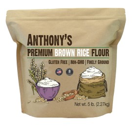 Anthony's Brown Rice Flour, 5 lb, Gluten Free, Non GMO, Product of USA, Vegan