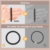 100 Count Black Hair Ties 6MM Rubber Bands for Hair