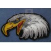Ivamis Eagle Head Left facing Iron on Biker Patch -