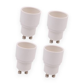 Tiardey 4 pieces lamp socket adapter GU10 to E14 lamp adapter converter for LED halogen energy-saving lamps