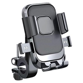 FamGift Bicycle Smartphone Holder, One-Handed Operation, Drop Prevention, Vibration Absorption, Strong Protection, Simple Installation, 360 Degree Rotation, Prevents Cell Phone From Fall Off