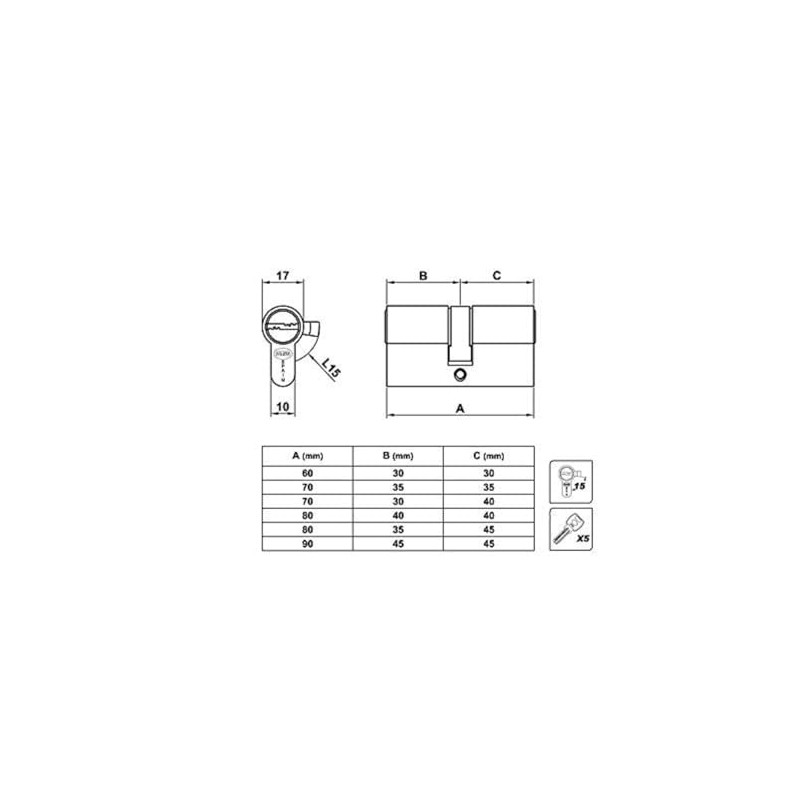 Amig - Security Cylinder | Double Clutch Cylinder for Doors