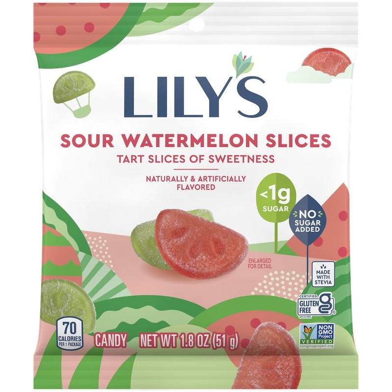 Sour Watermelon Slices, Gummy Sweets Bags, 1.8 oz (6 Count)