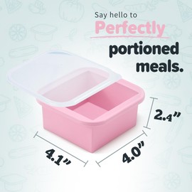 KEVJES 2-Cup Silicone Freezer Trays with Lids – Perfect for Meal Prep, Portion Control, and Easy Freezing-Meal Prep Container Molds for Soup,Leftovers (Multicolors, 4 Pack)