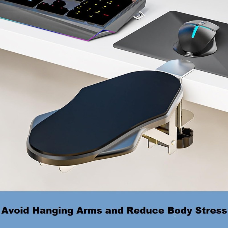 lomonmen Arm Rest Desk, Ergonomic Armrest Support Wrist Rest, 90°