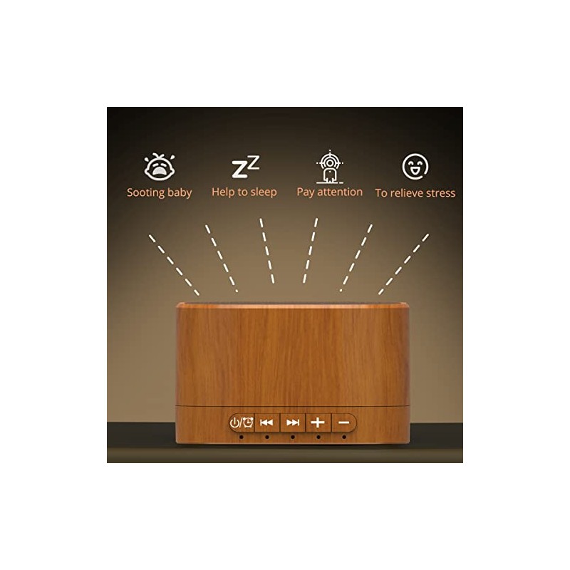 White Noise Machine plug-in Sound Machine with 20 Non Looping