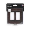 Somerset Collection Contemporary 2-Gang Oil-Rubbed Bronze Double Decorator Wall Plate