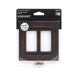 Somerset Collection Contemporary 2-Gang Oil-Rubbed Bronze Double Decorator Wall Plate