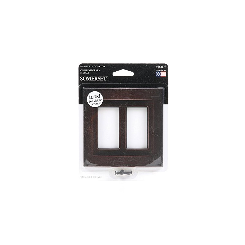 Somerset Collection Contemporary 2-Gang Oil-Rubbed Bronze Double Decorator Wall Plate