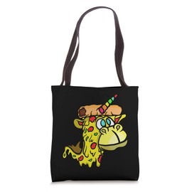 Pizza Crust Pepperoni Color Rainbow Myth Fairytale Unicorn Tote Bag