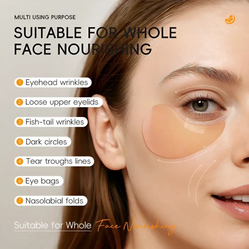 Parches Hidratantes Para Ojos Laikou Con Vitamina C, 50 Unid