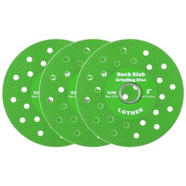 Lothee 3 Pcs Rock Slab Grinding Disc, 4 Inch Glass Cutting Disc for Angle Grinder, Glass Ceramic Diamond Cutting Blade for Grinding Jade, Crystal, Wine Bottles, Tile