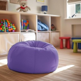 TRP Lightweight Small Bean Bag Chair for Kids with Maximum Support Comfort | Pretty Lavender Purple Color Hidden Zipper Closure Refillable Super Soft Plush Cozy Feel Washable Removable Cover