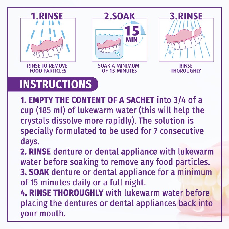 Novadent Dentures Cleaner Soaking Bath – Cleaning Container for Dental