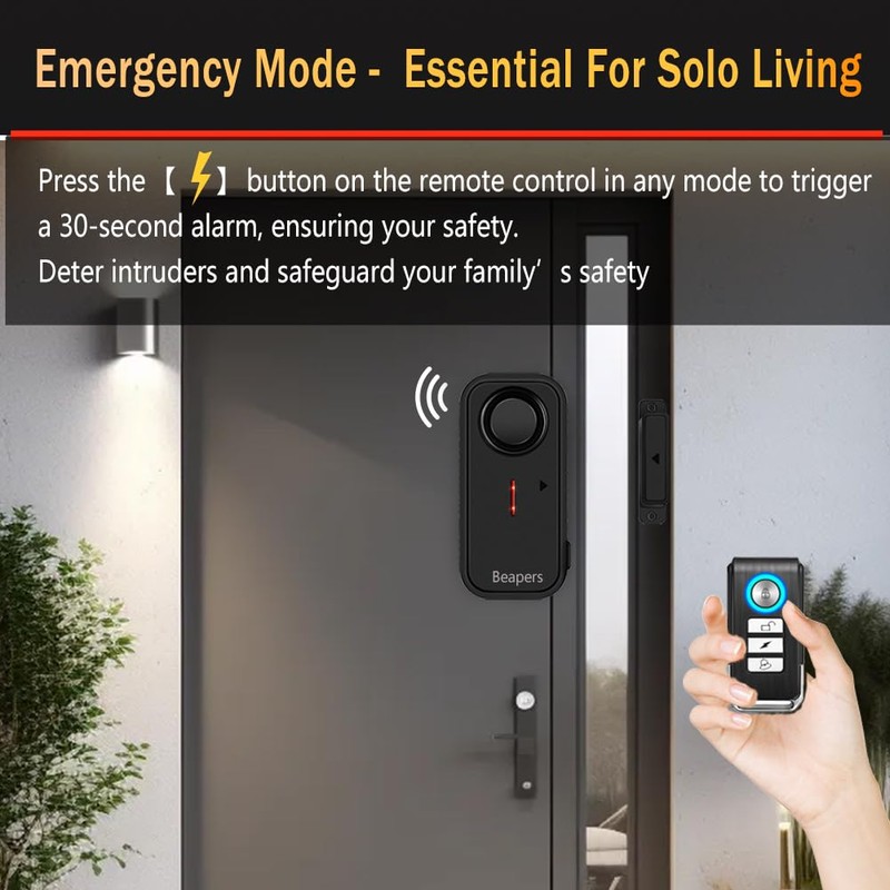 Personal Security Waterproof Door/Window Alarm - IP66 Waterproof with Remote