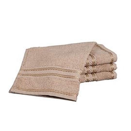 Bentley Priory Linens Supreme Face Flannels for Bathroom 500GSM Super Soft Egyptian Collection Pack of 4 Absorbent and Quick Dry Face Cloth Flannel Towels Set 30 x 30cm (LATTE)