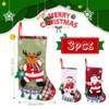 XIMEY Christmas Stocking Pack of 3 (M: Red, Blue and