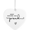 Solvio Keep Making Him Proud Memorial Gift, Heart-Shaped Keepsake