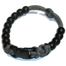 RedVex Ranger Pace Counter Bead Bracelet Choose your color and size - Customization Available (Gray (Charcoal), 8 inch)