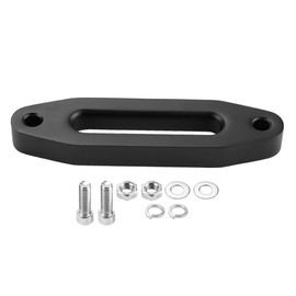 Hawse Fairlead, 6 pulgadas de aluminio negro Hawse Style Winch Fairlead para cabrestante sintético Cable guía de plomo ATV