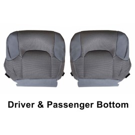 Priprilod Gray Cloth Left Front Driver & Passenger Side Bottom Replacement Seat Cover Compatible with Nissan Frontier 2005 2006 2007 2008 2009 2010 2011 2012 2013 2014 2015 2016 2017 2018 2019