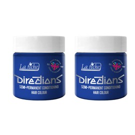 La Riche Directions Semi Permanent Hair Colour, 100 ml Tubs, Pack of 2 (Atlantic Blue)