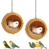 2pcs Bird Nest for Cage Swing, Chewproof Small Bird Bed
