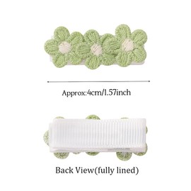 Baby Hair Clips -12Pcs Dasiy Barrettes Sets Fully Lined Hair Pins Bows Wrapped by Cloth Hair Accessories for Baby Girls Infants Toddler Kids