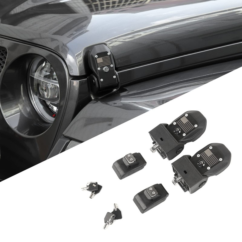 PDKLIN for Jeep JL Hood Latch Hood Catch with Lock