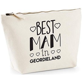 Hippowarehouse Best mam in geordie land printed make up cosmetic wash bag 18x19x9cm