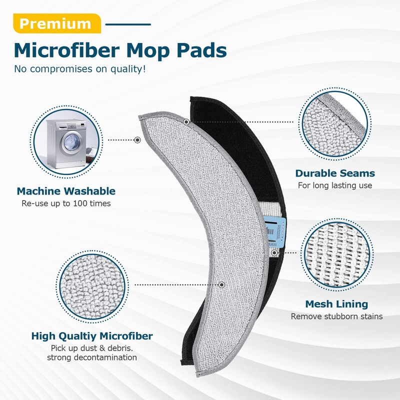 4 Pack Replacement Mop Pads for i-Robot Roomba Combo j7+/