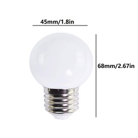 Lxcom Lighting G45 LED Bulb 5W Globe Vanity Light Bulb 50W Equivalent Cool White 6500K LED Round Light Bulb E26/E27 Base 500LM for Makeup Mirror Porch Bedroom Dressing Room, 6 Pack