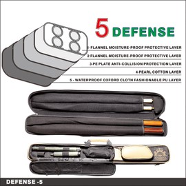 Pool Stick Case, 2x2 Billiard Cue Case with Multiple Pockets Holds 2 Butts 2 Shafts, Soft Padded Sturdy Pool Cue Bag, Billiard Cue Backpack with Adjustable Shoulder Straps for Men and Women