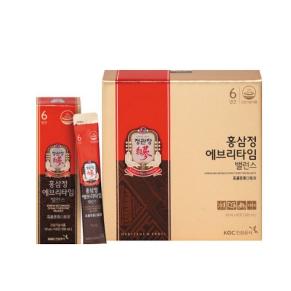 CheongKwanJang Red Ginseng Extract Everytime Balance 10mlx30pcs 3 boxes gift for parents / 정관장 홍삼정 에브리타임 밸런스 10mlx30개입 3박스 부모님선물