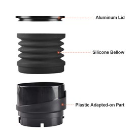 CAFEMASY Single Dose Hopper with Silicone Bellow and Aluminum Lid Coffee Grinder Cleaning Accessories Tools