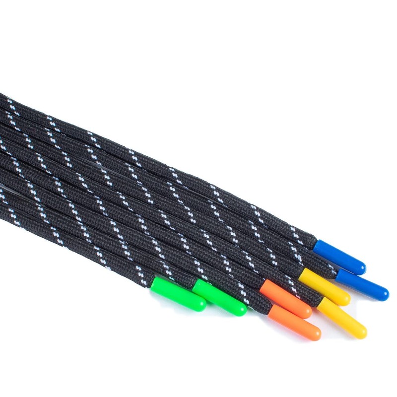 MUYTU Cordón Redondo para Ropa. Largo: 120cm Color Negro Combinado