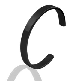 JJDreams Stainless Steel Bangle Women's Open Bangle Silver 8 mm Bangle with Engraving Gift for Women, Stainless Steel